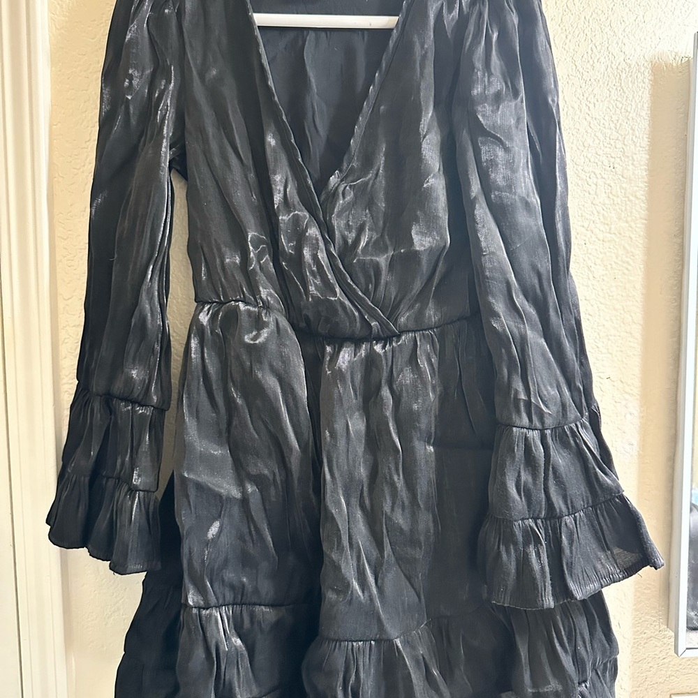 Heart Hips Black Long Sleeve Dress
